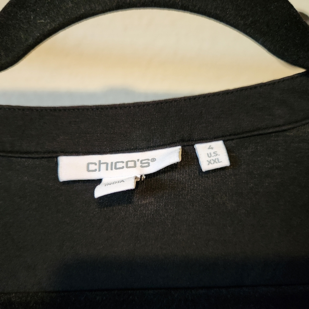 Chico's Black Tunic with Colorful Embroidery - Picture 2 of 3